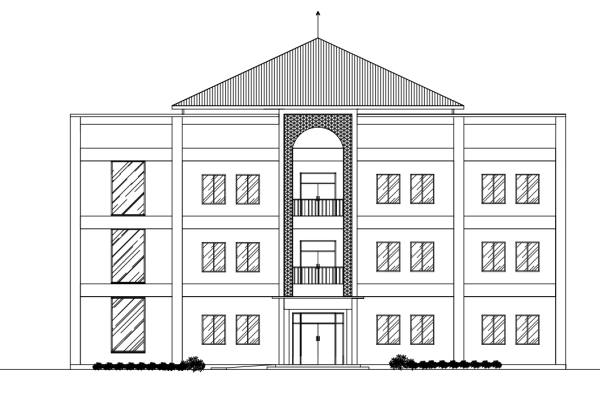 Gedung Asrama (depan)
